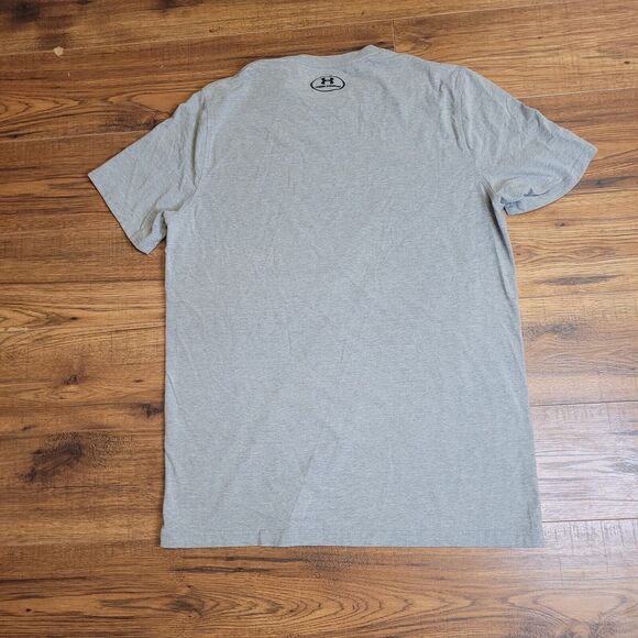 Under Armour Tee Athletic Shirt Men Size M Gray Short Sleeve Crew Neck Casual - Picture 9 of 10